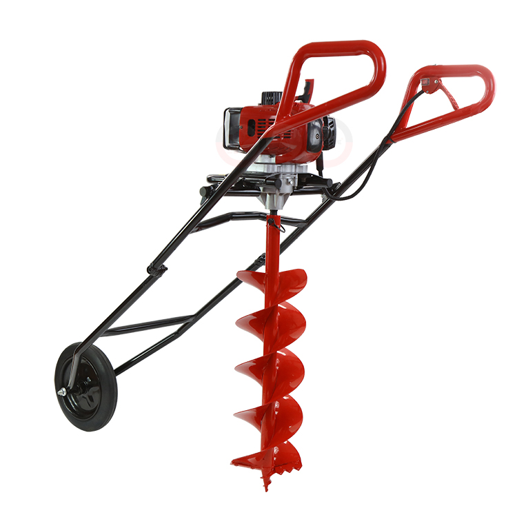 professional small Hand Push Earth Auger with Trolley Buy Heavy duty