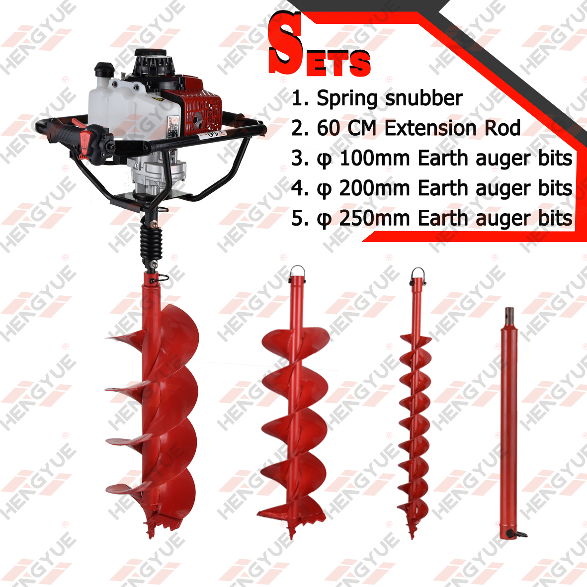 63/68cc 2 Stroke Engine Powered Earth Auger 